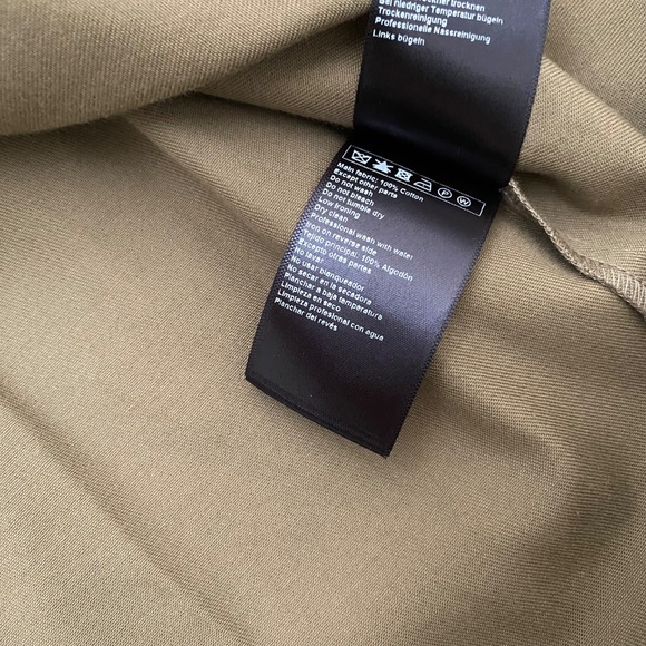 Olive Green Utility Double Pocket Button Down Shirt / Jacket - Picture 10 of 11